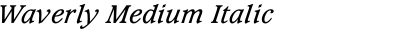 Waverly Medium Italic